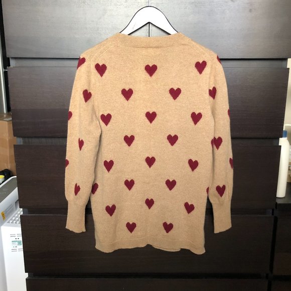 J.Crew Intarsia Heart Everyday Cashmere Sweater - Picture 3 of 8